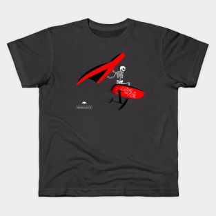 Northwest Foil Club: LOYAL / Black & Red (Text on board) Kids T-Shirt